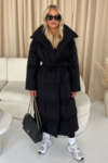 Blossom Black long duvet puffer coat