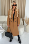 Tara camel wool like tailored coat