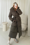 Blossom grey long puffer duvet coat