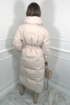 Blossom beige long duvet puffer coat